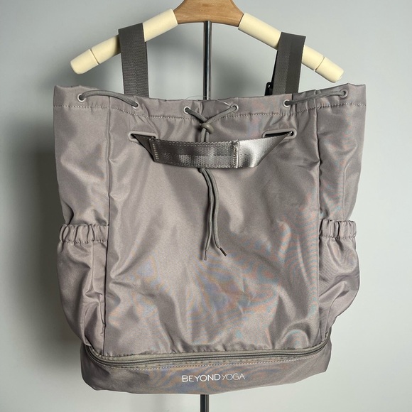 Beyond Yoga | Taupe Convertible Bag Backpack Athleisure Yoga Gym Practical - Picture 3 of 13